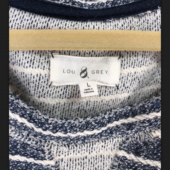 Lou & Grey Terri Cloth pullover Striped Blue White - Picture 3 of 4